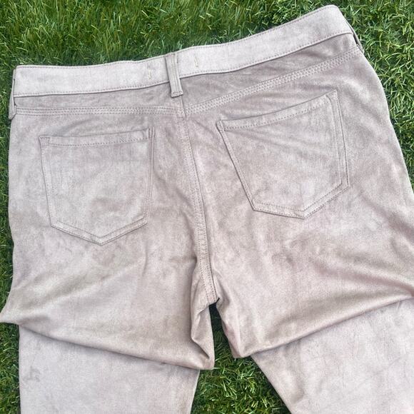 Nine West Vintage America Boho Skinny Western Cowgirl Velvet Suede Khaki Pants 8 - Picture 9 of 9